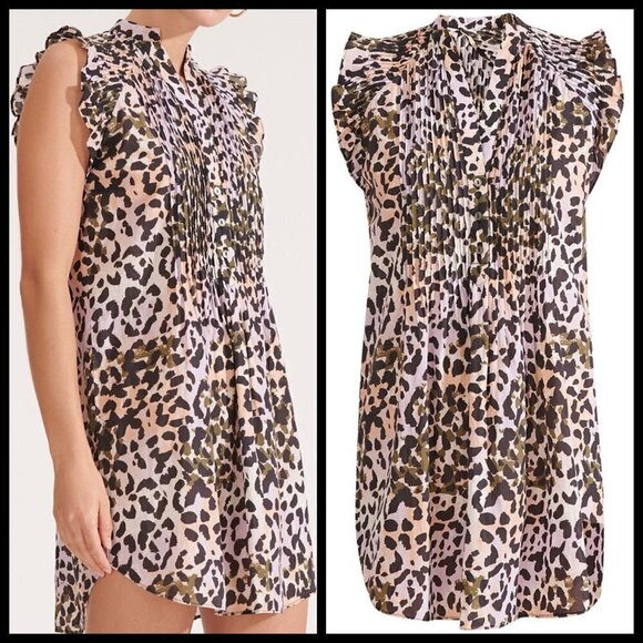 💕VERONICA BEARD💕 Marieta Leopard Cover-Up Dress - Picture 3 of 12